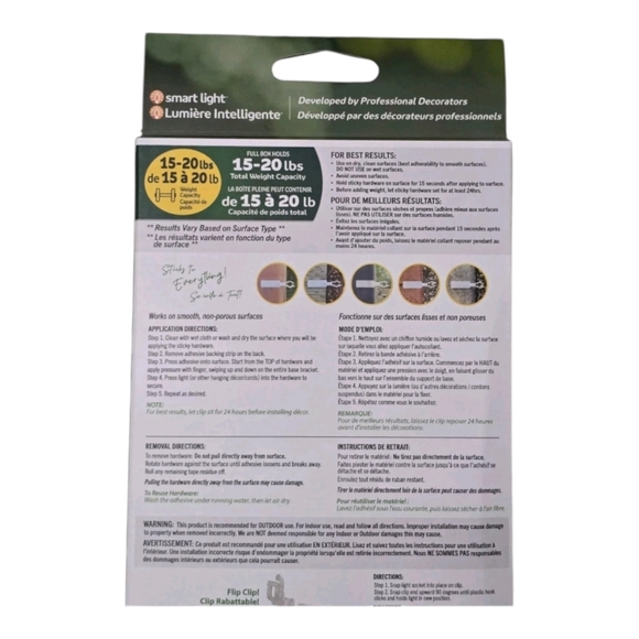 New 10ct ProDec Outdoor Lighting Sticky Clips Adhesive String Light Clip Set - Picture 2 of 5